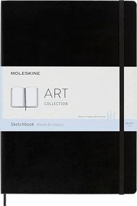 Moleskine Art Sketchbook, Hard Cover, A4 (8.25" x 11.75") Plain/Blank, Black, 96 Pages