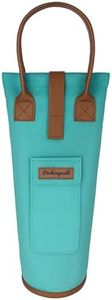 Packingwell Wine bottle Cooler Bag for Travel, Beach & Gifts, Durable PU Handle, Utility Pocket, Perfect for Wine Lovers(Green)