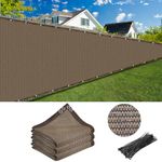 Privacy Fence Screen 2 x 15 m Garden Privacy Fence Panels Covering Chain Link Garden Fence Heavy Duty Garden Windscreen Fencing Mesh for Garden Pergola Patio Plants Chicken Coop Outdoor (Brown)