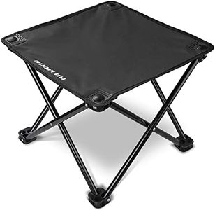 Forbidden Road Camping Stool Portable Footrest for Hiking Fishing Backpacking Beach Travel - Capacity 220lbs (Black, 14.17 * 11.8 inch)