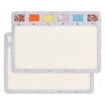 BENECREAT 2Pcs Rectangle Felt Bead Design Boards, Small Felt Beading Mat with Alphabetic Scale Beads Tray Bead Pads for Art Crafts Jewelry Making Beading Supplies, 11.6x8.3inch