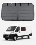 VANLUSIS Extra-Thick Magnetic Insulated Sliding Door Window Cover for 2014–2026 RAM ProMaster Vans with No Plastic Trim, Blackout Privacy Sun Shades for Stealth Camping – Dark Gray