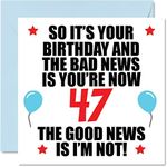 Funny 47th Birthday Card for Men Wo