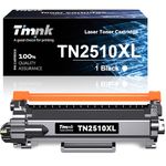 Timink TN-2510XL High Performance Toner Compatible with Brother TN2510XL for HL-L2400DW HL-L2445DW DCP-L2660DW DCP-L2620DW MFC-L2800DW MFC-L2860DW Laser Printer (1 Black, 3000 Pages per Toner)