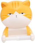 Novelty Cat Toilet Roll Holder Wall Mounted Toilet Tissue Paper Dispenser Holder Children's Bathroom Decor, Gray