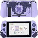 GeekShare Hard PC Protective Case Anti-Scratch Shockproof Slim Cover Case Compatible with Nintendo Switch Separable Soft Silicone Protective Shell for Joycon - Purple Star Wings