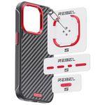 REBEL GEN6/GEN5 Metal Components Upgrade Kit [CNC Aluminum Full Set] Lens Ring, Complete Buttons & Logo Pack for iPhone 16 Pro Max/16 Pro/15 Pro Max/15 Pro/14 Pro Max FLEX/GEN-6/GEN-5 Cases (Red)