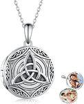 Irish Locket Celtic Locket Necklace That Holds Pictures Photo Keep Someone Near to You Sterling Silver