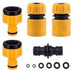 VReder Garden Hose Fitting Set, including Hose End Quick Connector, Hose Waterstop Aqua Stop Connector, 2in1 Threaded Tap Connector Faucet Adapter, Double Male Snap Connector, Spares Kit