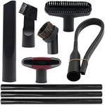 9 PCS 1 1/4'' Vacuum Attachments Brushes for Shop Vac Accessories, Attachment Compatible for Shop Vac, Household Cleaning Brush with 1.25 inch Vacuum Extension Wand and Flexible Crevice Tool Kit