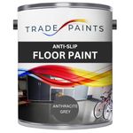 Anti-Slip Floor Paint - Ideal For Concrete, Stone, Brick, Wood & Metal - Provides A Safer Slip-Resistant Coating For Both Residential & Commercial Use (Anthracite Grey) - 5 Litre