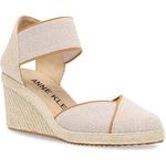 Anne Klein Women's Zoey Wedge Sandal, Natural, 6 UK