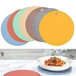 7 PCS Premium Silicone Hot Pads for Kitchen,Trivets for Hot Pots and Pans, Flexible Heat Resistant Trivets for Hot Dishes, Multipurpose Non Slip Silicone Mat for Kitchen Counter(7 Color)