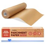 katbite Baking Paper Parchment Paper Roll 30CM x 80M Non Stick Heavy Duty Greaseproof Parchment Paper for Cooking, Meat, Vegetables, Pizza