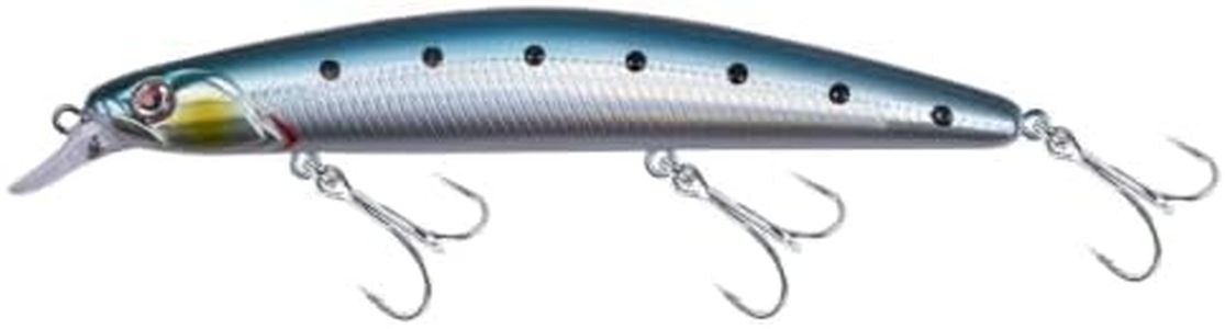 LITTMA Saltwater Surf Minnow 125SP Suspending Jerkbait – 4-7/8" 7/9oz, Dives 2ft, Slow-Suspending Hard Bait for Halibut, Striper, Surf Fishing in California & East Coast