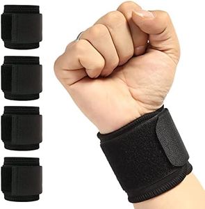 4 Pezzi Polsiera, Fascia Polso, Benda Elastica per Polso con Chiusura in Velcro per Lo Sport e L'uso Quotidiano, Per Alleviare Le Distorsioni Del Tunnel Carpale, La Tenosinovite e il Dolore da Artrite
