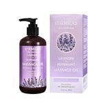 Smarxin Massage Oil for Relaxing,Massage Oil for Joint Lavender and Peppermint Massage Oils Moisturizing Body Oil for Men and Women 10.2 fl.oz,300 ml (Pack of 1)