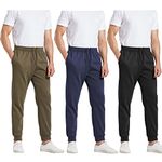 MLYENX Fleece Jogger Pants for Men- Mens Sweatpants with Adjustable Drawstring for Workout Running