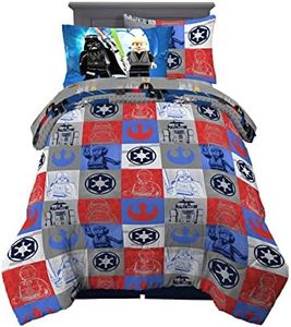 Franco Lego Star Wars Classic Kids Bedding Super Soft & Cozy Reverisble Microfiber Comforter and Sheet Set with Sham, 5 Piece Twin Size