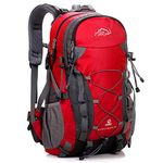 Hiking Backpack Camping Daypack Mountain Bike Cycling Rucksack for Men Women Travel Outdoor Camping Sports Motorcycle Bicycle Riding Nylon Multipurpose Daypack Red