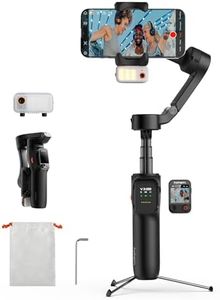 hohem iSteady V3 Ultra Smartphone Gimbal, iPhone Gimbal with 360° Follow, Multimodal AI Tracker, 1.22" Touch Screen & Foldable Design, iSteady 9.0 Phone Stabilizer for Filming