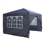 Waterproof 3x3m,2.5x2.5m,2x2m Pop Up Gazebo Party Tent BBQ Canopy Outdoor Awning with Side Walls3x3m Pop Up Gazebo Party Tent BBQ Canopy Outdoor Awning with Side Walls