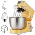 CUSIMAX Stand Mixer 5-QT Tilt-Head Food Mixer, Kitchen Electriic Mixer with Dough Hook, Wire Whip & Beater, Splash Guard