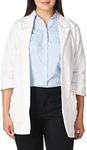 Dickies Scrubs Women's Junior Fit 3/4 Sleeve Lab Coat, White, Small