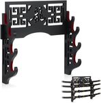 Z-fiber Velvet Protect Sword Wall Mount Sword Holder Display Stand for Katana Wakizashi Genji and Samurai Swords Hollow,4 Tier