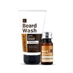 Ustraa Beard Growth Oil - 35ml - With Redensyl and 8 Natural Oils, Moisturizes & Nourishes, No Mineral Oil & Beard Wash Woody - 100 ml -SLS-free Beard Wash | Thick Foam, No Post-wash Dryness