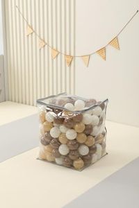 Ubaby 200 Bolas de Piscina Infantil ⌀ 7cm - Bolas Certificadas CE para Niños - Bolas de Colores para Piscina (Marrón/Camel/Blanco)