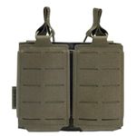 EXCELLENT ELITE SPANKER Nylon Single/Double/Triple Magazine Pouch Holder Carrier,Molle Mag Pouch for M4/M16/AR/AK Rifle Magazines…(Double,RGN)