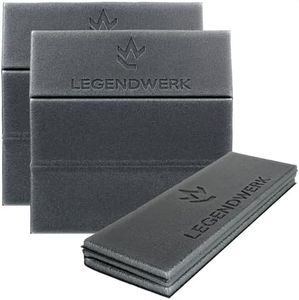 Legendwerk® 3X Cojines de Asiento térmicos Plegables para Exteriores - cojín de Asiento Aislante e Impermeable - cojín de Asiento de Espuma para Estadio - Cojines de Asiento térmicos (Antracita)