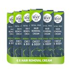 Veet Men’s Hair Removal Cream, 200ml (Pack of 6, 1200ml), No Risk of Cuts, Quick and Easy, 7 Days of Smoothness, Removes Short Hair, 24 Hour Hydration