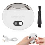 Venzina® Electric Nail Trimmer with UV Light, USB Rechargeable Electric Nail Clipper, 3 Speeds, Anti-splash, Portable Nail Trimmer with Nail Dust Bin, Safe Electric Nail Cutter for Kids, Women & Men