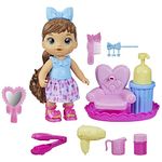 Baby Alive Sudsy Styling Doll, Brown Hair, Includes 12-Inch Baby Doll, Salon Chair, Baby Doll Accessories, Toys for 3 Year Old Girls and Boys and Up