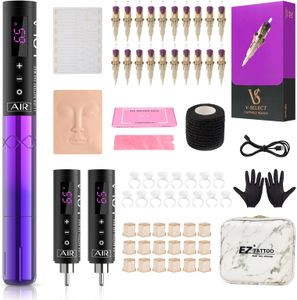 EZ Tattoo Lola Air Wireless Tattoo Machine Kit – Purple Set