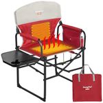 SUNNYFEEL Heated Camping Directors Chair, Heavy Duty,Oversized Outdoor Portable Heating Folding Chair with Side Table, Pocket for Beach, Fishing,Trip,Picnic,Lawn,Concert Foldable Camp Chairs