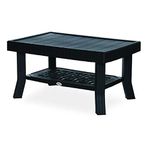 Oaknest Supreme Vegas Plastic Table| Coffee Table for Home and Garden Use| 90X60 Cms| 6 Months Warranty* (Jet Black)