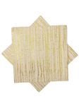 LUDALY Golden With Abstract Gold Lines 3Ply Paper Napkins for Cocktails, Brirthdays, Anniversary and Christmas parties | Pack of 20