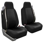 FH-FB302102 All Purpose Classic Cloth Built-in Seat Belt Bucket Covers Black