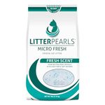 Litter Pearls Micro Fresh Scented Non-Clumping Crystal Cat Litter with Odorbond, 7lb,White, Clear and Blue Crystals,10609