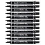 Pentel N50 Permanent Marker Bullet Tip 1.5-2mm Line Black Ref N50-A [Pack of 12]