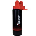 Precision Unisex's Team Hygiene Water Bottle, Black/Red, 1 Litre, one size,White