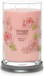 Yankee Candle Fresh Cut Roses Scented, Signature 20oz Large Tumbler 2-Wick Candle, Over 60 Hours of Burn Time