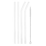 uxcell Reusable Straws Glass Straw,