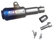 BULLKARTZONE Universal Bike Exhaust Silencer Project Straight (Multicolor)