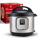 Instant Pot 3 Litres 7-in-1 Multi- Use Programmable Electric Pressure Cooker with Stainless Steel Inner Pot, Slow Cooker, Rice Cooker, Steamer, Sauté, Yogurt Maker And Warmer, Black.