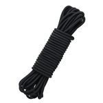 3/16 Inch Black Bungee Cord, 40 Feet Heavy Duty Elastic Shock Cord Nylon Stretch String Bungee Rope for Luggage, Camping, Kayak, Tie Downs (Black, 3/16 inch x 40 ft)