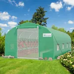 YITAHOME 20x10x6.5ft Greenhouse Large Heavy Duty Tunnel Green Houses Outdoor Plant Gardening Upgraded Galvanized Steel Frame Zipper Doors 7 Crossbars Garden, Green